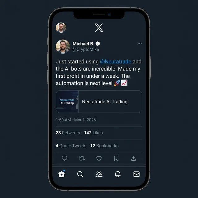 Tweet from @CryptoMike about Neuratrade AI bots