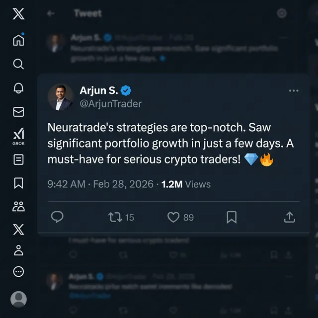 Tweet from @ArjunTrader about portfolio growth